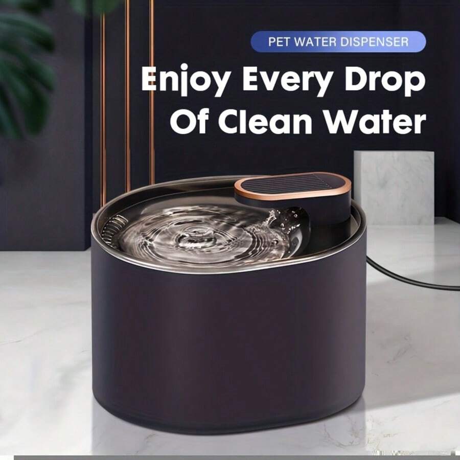 3L quiet pet water fountain with automatic circulation filtration system, USB powered for cats and dogs