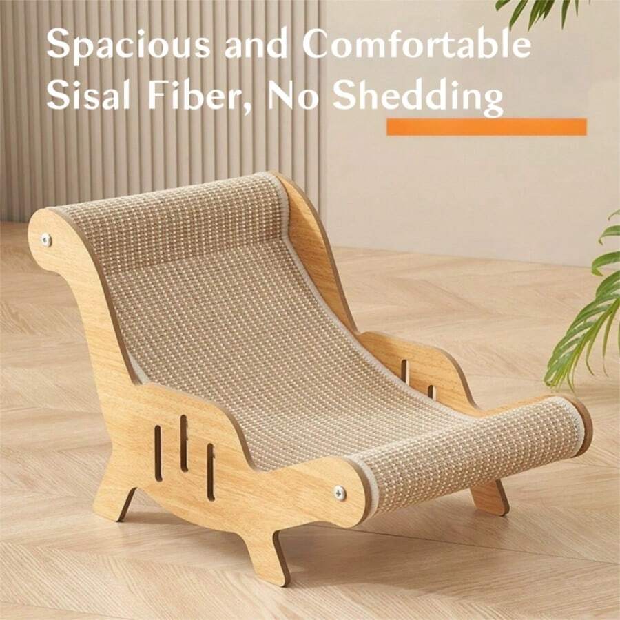 Indoor sisal cat lounge featuring a cute dinosaur shape with a durable scratching and napping surface for cats and dogs.