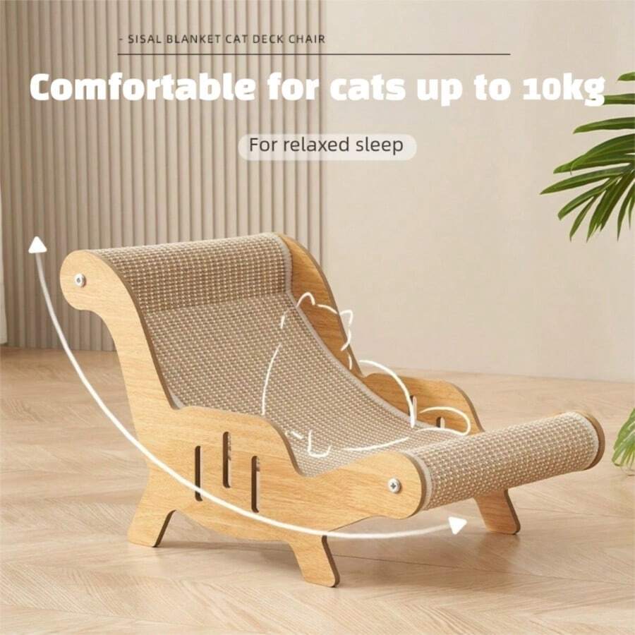 Indoor sisal cat lounge featuring a cute dinosaur shape with a durable scratching and napping surface for cats and dogs.