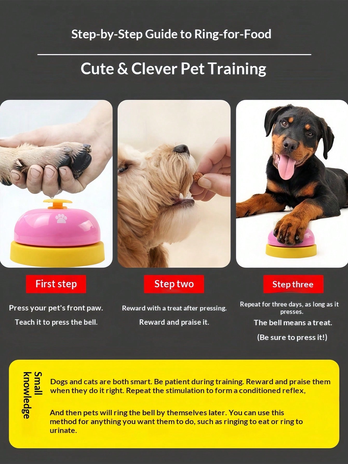 1 Set Pet Training Bells, Dog Potty Training And Outdoor Communication Bells, Dog Agility Training Interactive Toys