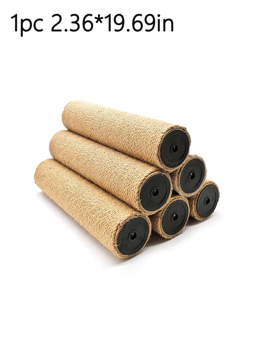 A 6cm diameter replacement sisal scratching post refill for DIY cat tree and climbing pole.