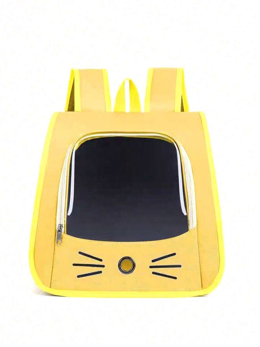 Multicolor transparent breathable Oxford cloth pet carrier backpack for small cats and dogs up to 5.5kg.