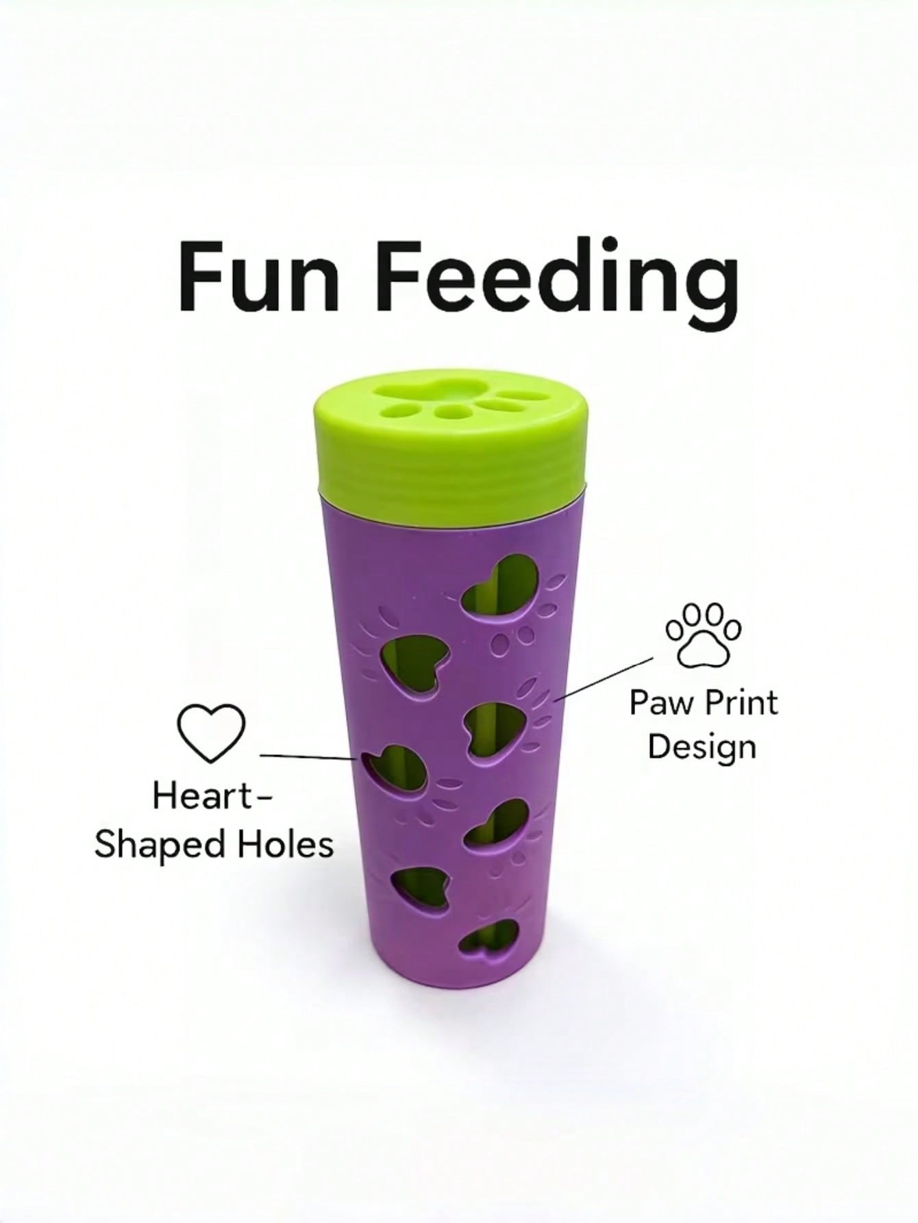 1pc New Detachable Pet Slow Feeder Toy | Chew-Resistant Snack Rolling Cylinder, Energy Consumption & Boredom Relief Tool, Suitable For Medium/Small Cats & Dogs, Indoor/Outdoor Use