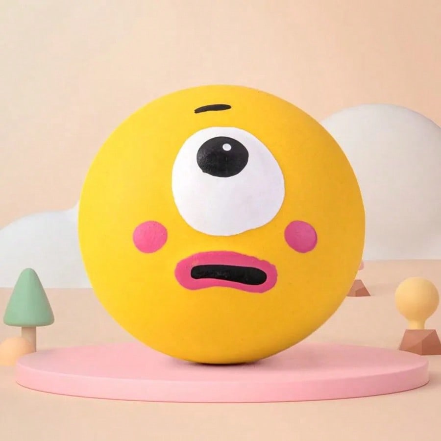 1/3pcs Dog Squeaky Toys, Cute Big Eye Design, Durable Rubber Material, Chew Toy For Teeth Cleaning, With Funny Squeaky Sound, Suitable For Interactive Training