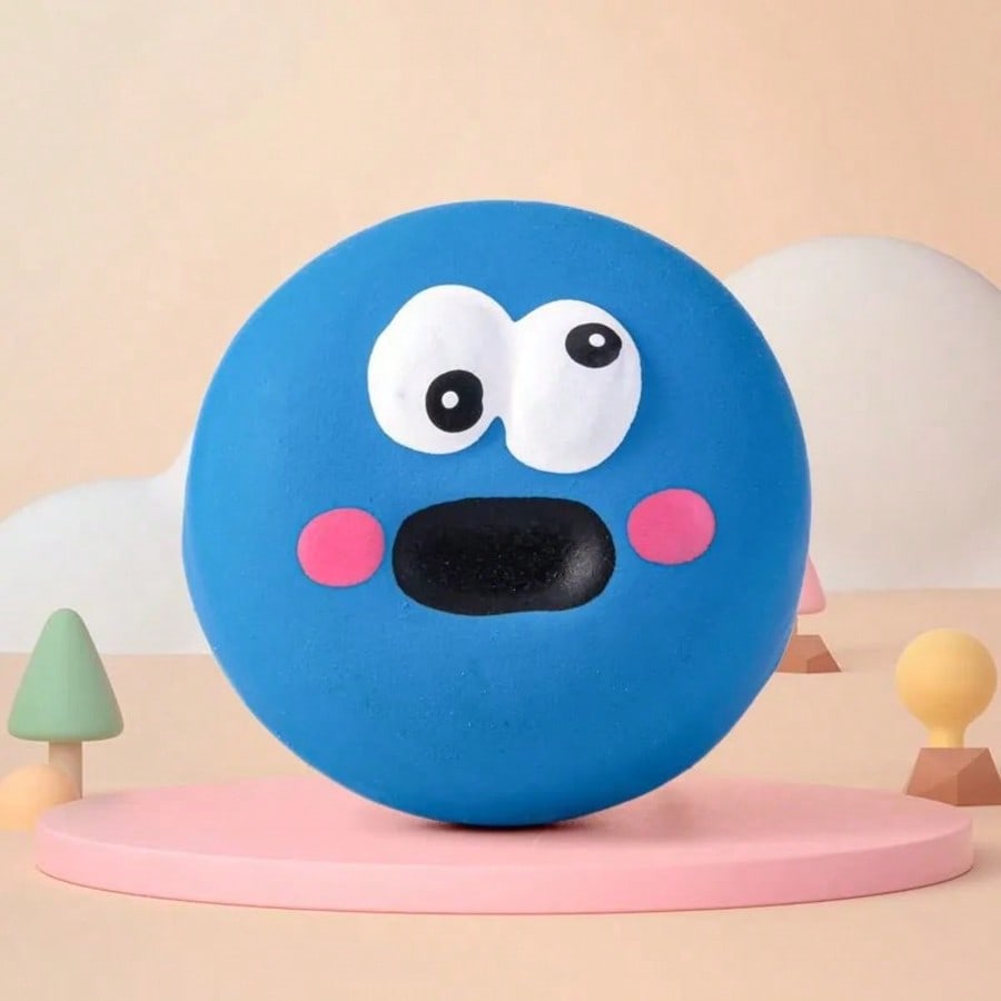 1/3pcs Dog Squeaky Toys, Cute Big Eye Design, Durable Rubber Material, Chew Toy For Teeth Cleaning, With Funny Squeaky Sound, Suitable For Interactive Training
