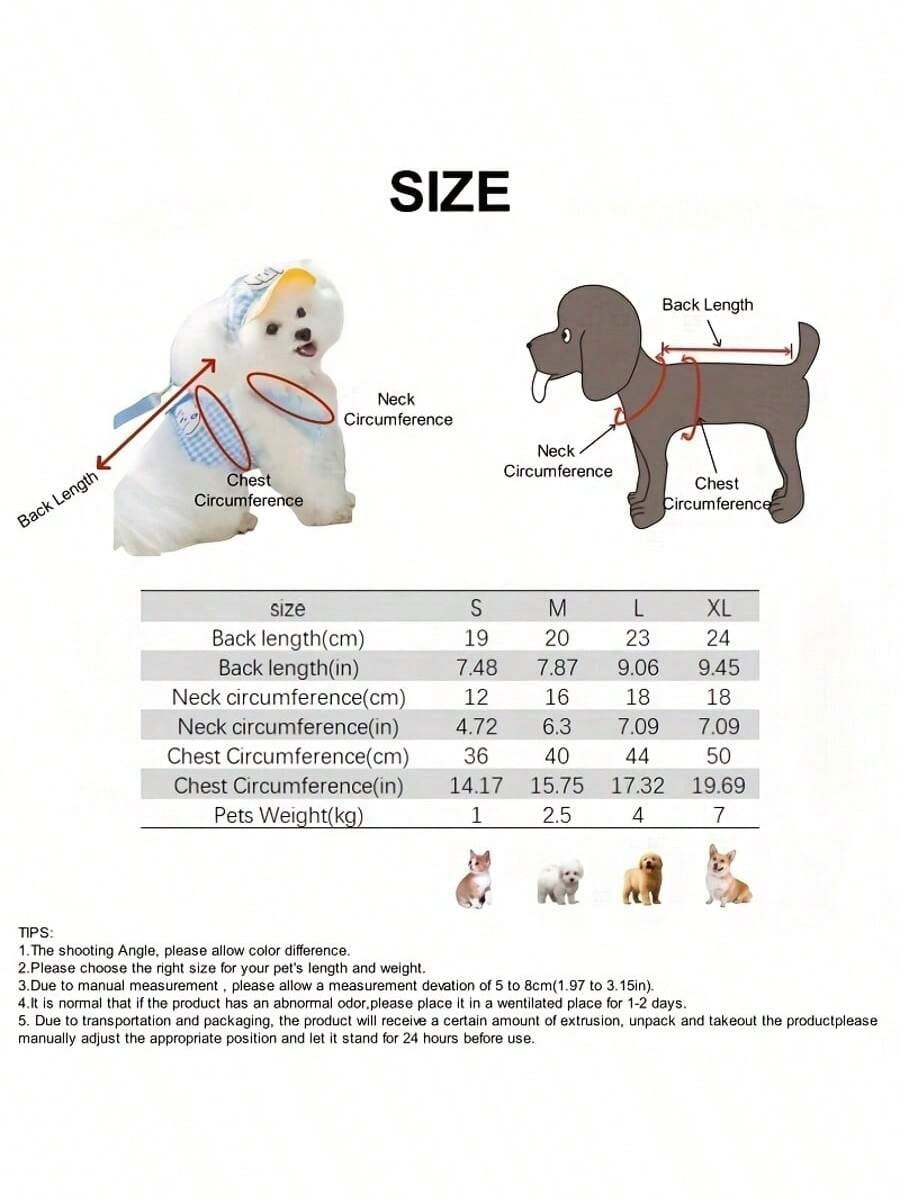 Brown polyester dog harness and leash set with hoodie for small to medium dogs and cats, adjustable and washable pet walking outfit.
