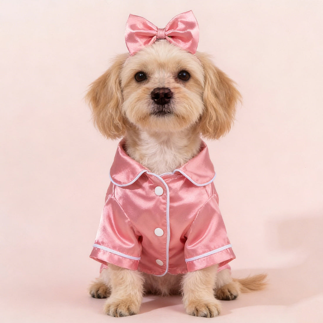 1 Set Satin Sleepwear & Loungewear, Peter Pan Collar Pet Dress, Lace Peter Pan Collar Warm Thickened Woolen Pet Dress For Dogs & Cats