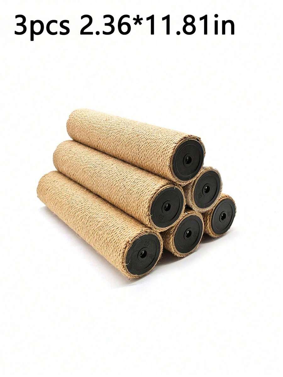 A 6cm diameter replacement sisal scratching post refill for DIY cat tree and climbing pole.