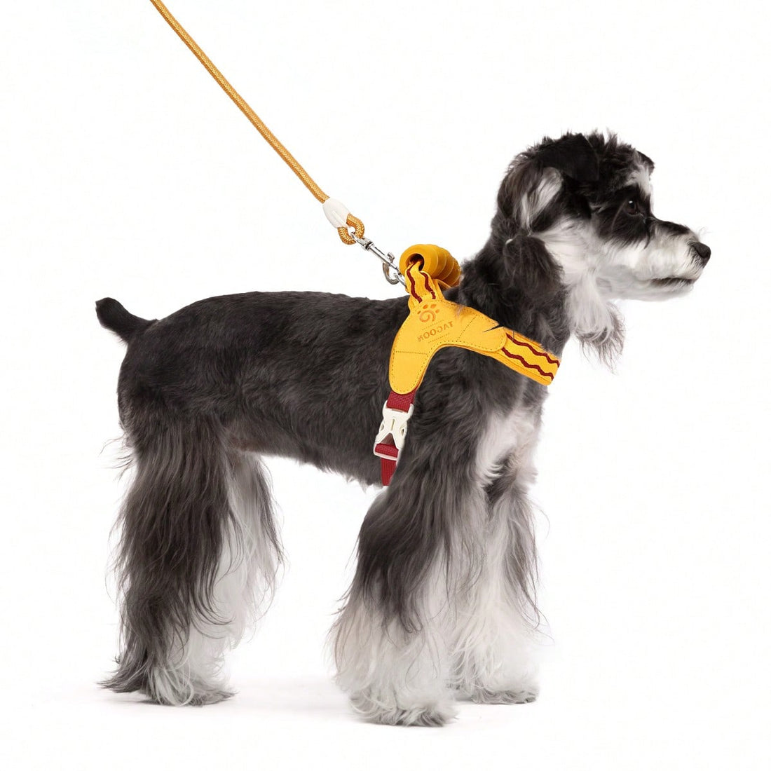 Multicolor polyester dog travel saddle harness with soft handle and leash, breathable adjustable design for outdoor walks and travel