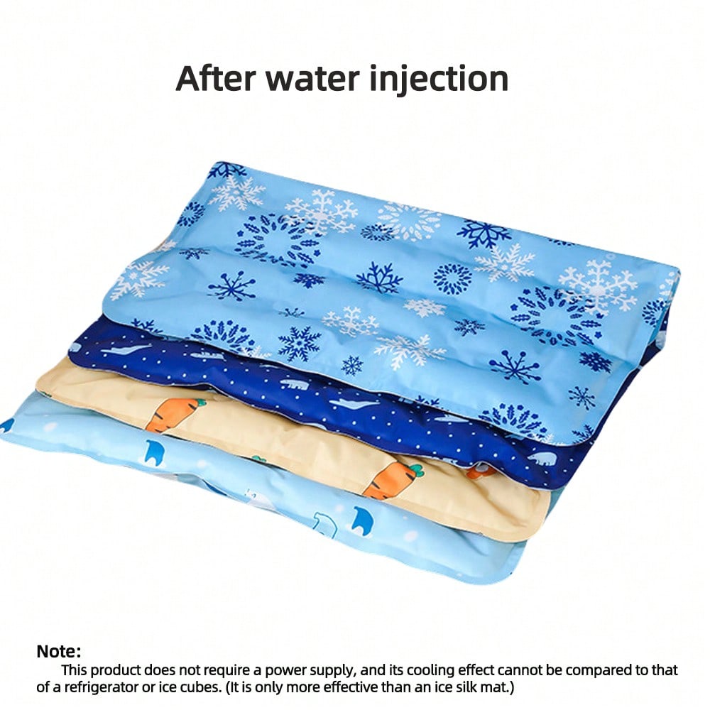 1pc Pet Hydrating Cooling Mat, Summer Pet Cooling Pad, Water-Filled Cooling Mat For Dog/Cat Bed, Suitable For Medium/Small Pets, Variety Of Colors Available, Enhanced Cooling Effect With Dry Ice Powder