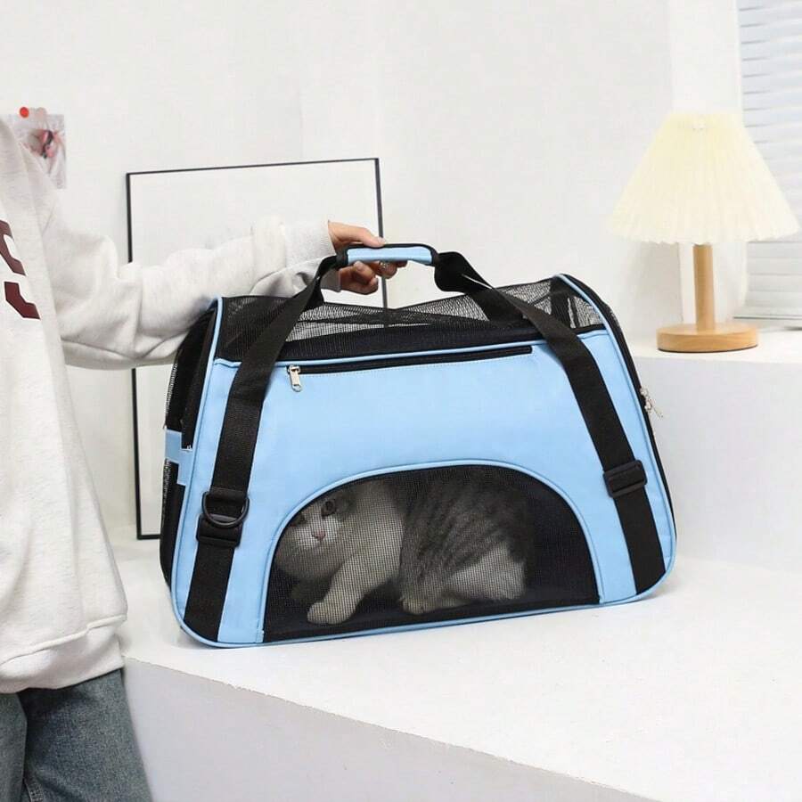 Multicolor colorblock pet sling carrier bag made of breathable EVA material for small cats and dogs outdoor travel