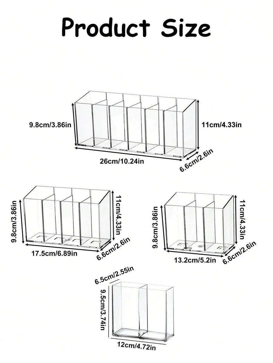 Clear acrylic desktop storage box for lickable cat snacks and wet treats with a removable divider.