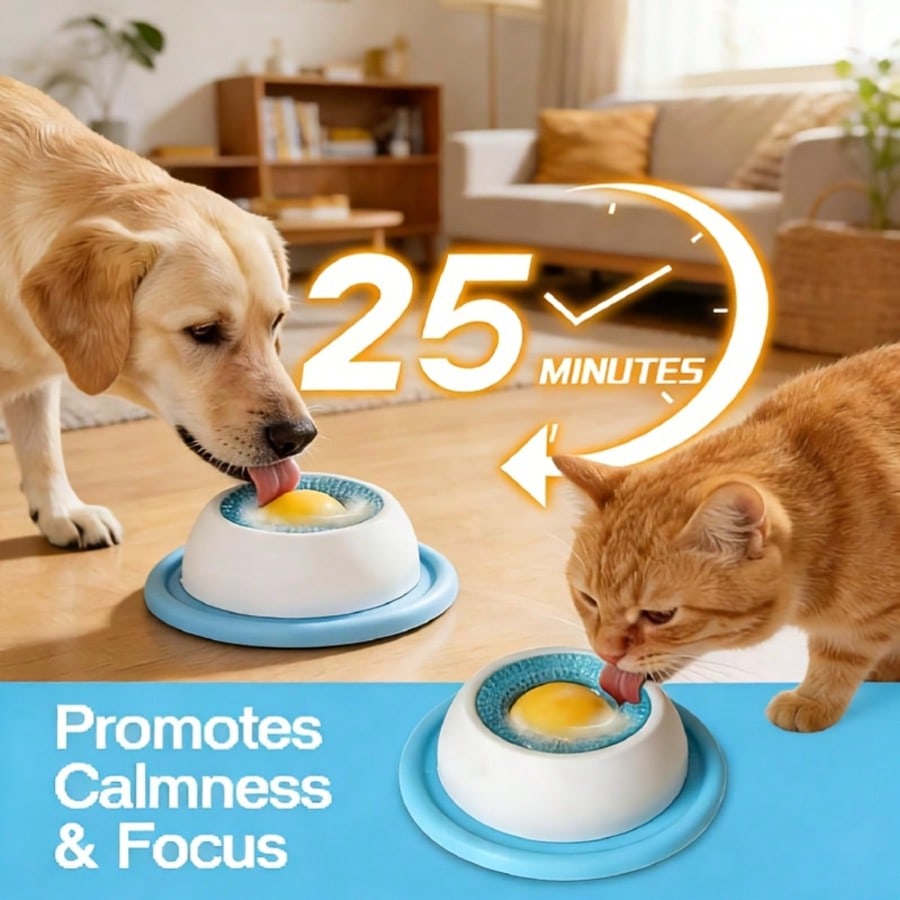 Dog Licking Toy, Slow Feeder Dog Lick Bowl Food Dispenser Dental Cleaning, For Dogs And Cats Anxiety Relief Boredom Buster Snack Feeding, Non-Slip Suction Cup Anti-Tip Easy To Clean For Liquid & Soft Food,This New Type Of Anti-Slip Slow Feeder Is Not Only