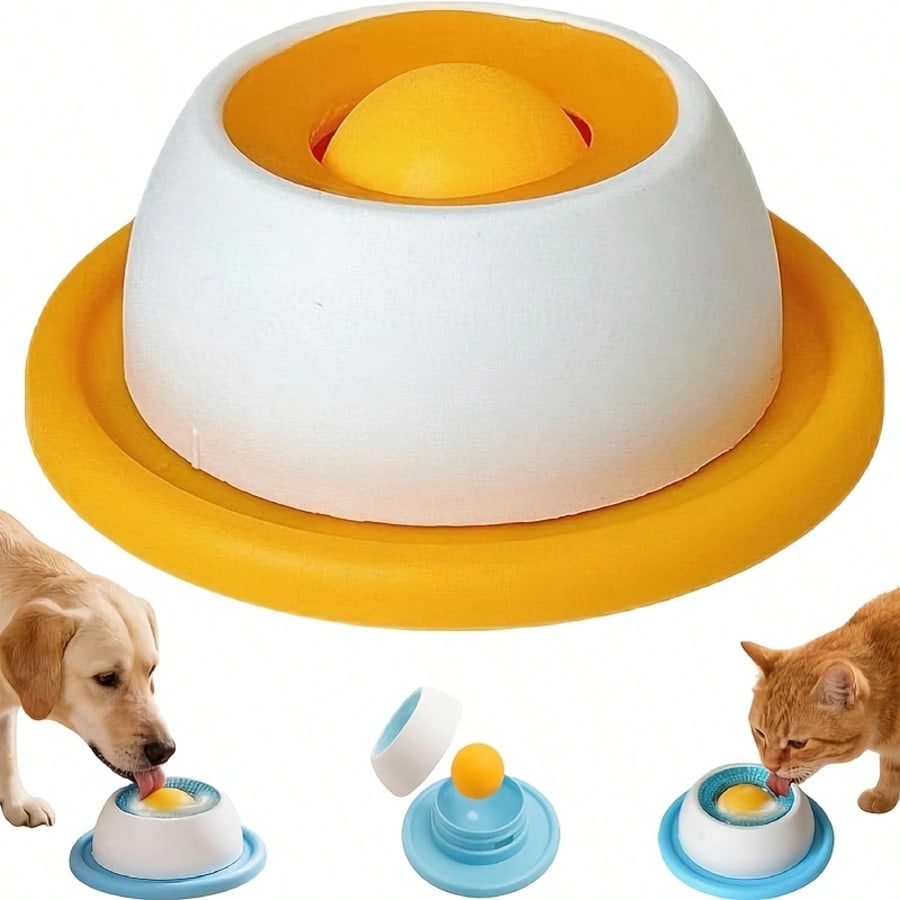 Dog Licking Toy, Slow Feeder Dog Lick Bowl Food Dispenser Dental Cleaning, For Dogs And Cats Anxiety Relief Boredom Buster Snack Feeding, Non-Slip Suction Cup Anti-Tip Easy To Clean For Liquid & Soft Food,This New Type Of Anti-Slip Slow Feeder Is Not Only