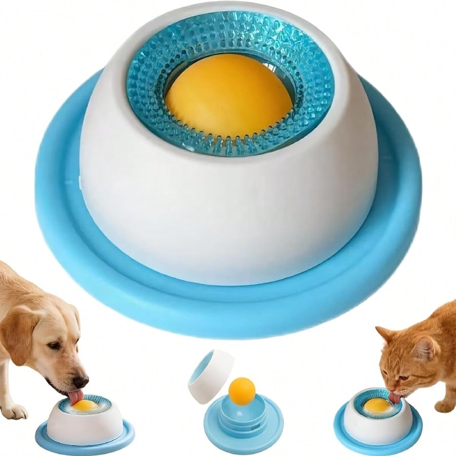 Dog Licking Toy, Slow Feeder Dog Lick Bowl Food Dispenser Dental Cleaning, For Dogs And Cats Anxiety Relief Boredom Buster Snack Feeding, Non-Slip Suction Cup Anti-Tip Easy To Clean For Liquid & Soft Food,This New Type Of Anti-Slip Slow Feeder Is Not Only