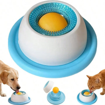 Dog Licking Toy, Slow Feeder Dog Lick Bowl Food Dispenser Dental Cleaning, For Dogs And Cats Anxiety Relief Boredom Buster Snack Feeding, Non-Slip Suction Cup Anti-Tip Easy To Clean For Liquid & Soft Food,This New Type Of Anti-Slip Slow Feeder Is Not Only