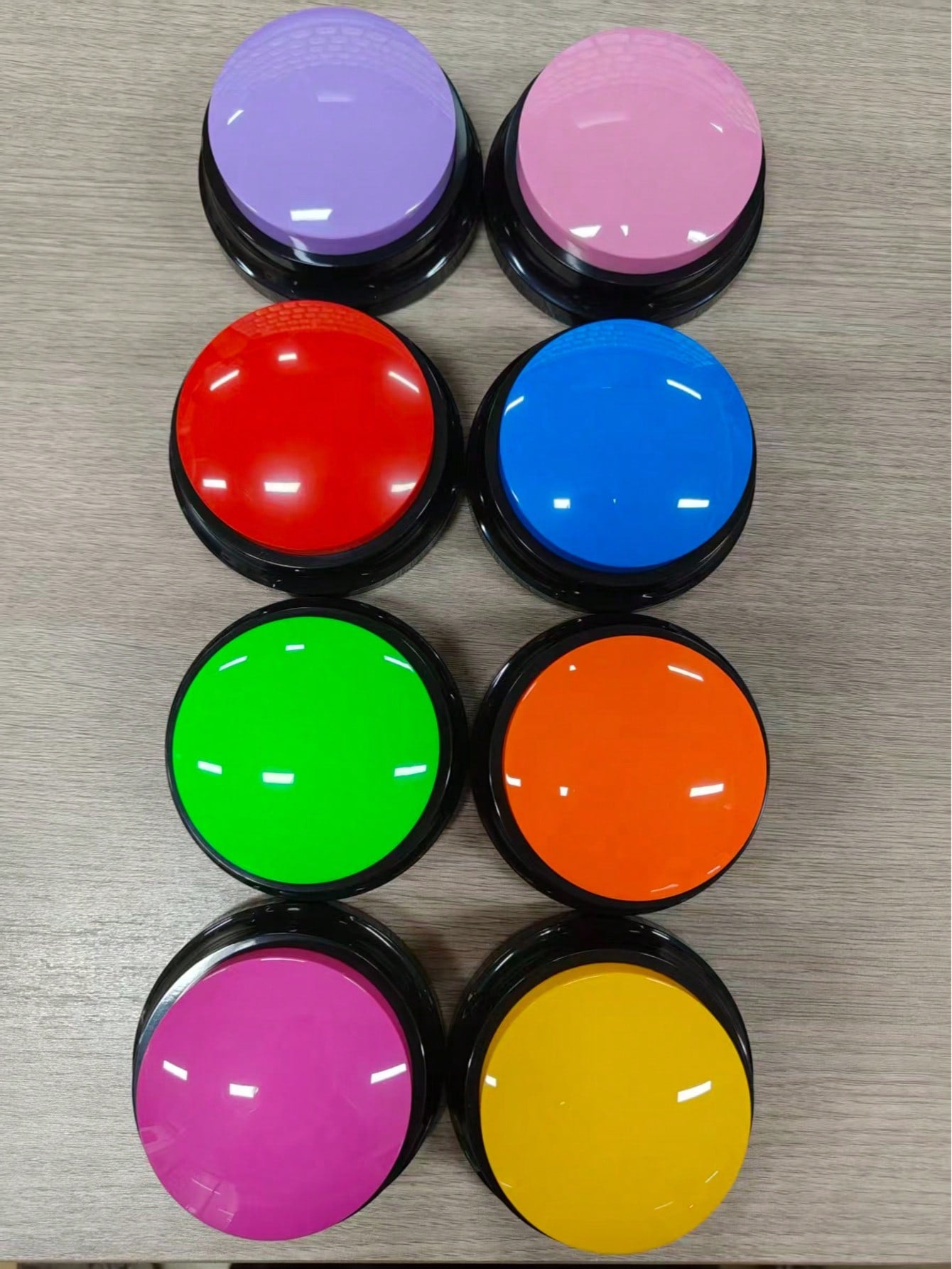 8pcs/Set Dog Voice Recording Buttons, 8 Colors, 30s Recording Time, Pet Training Sound Maker Buzzer