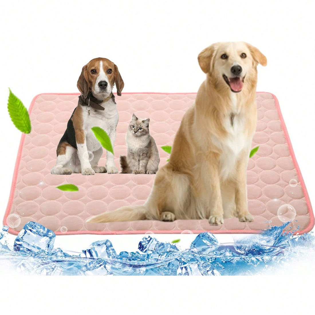 Washable Dog Cooling Pad, Ice Silk Cooling Mat, Pet Self-Cooling Blanket, Dog Indoor/Outdoor/Car Cooling Pad