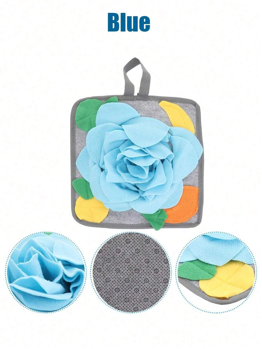 A 100% polyester small pet sniffing and slow feeder mat for rabbits and hamsters.