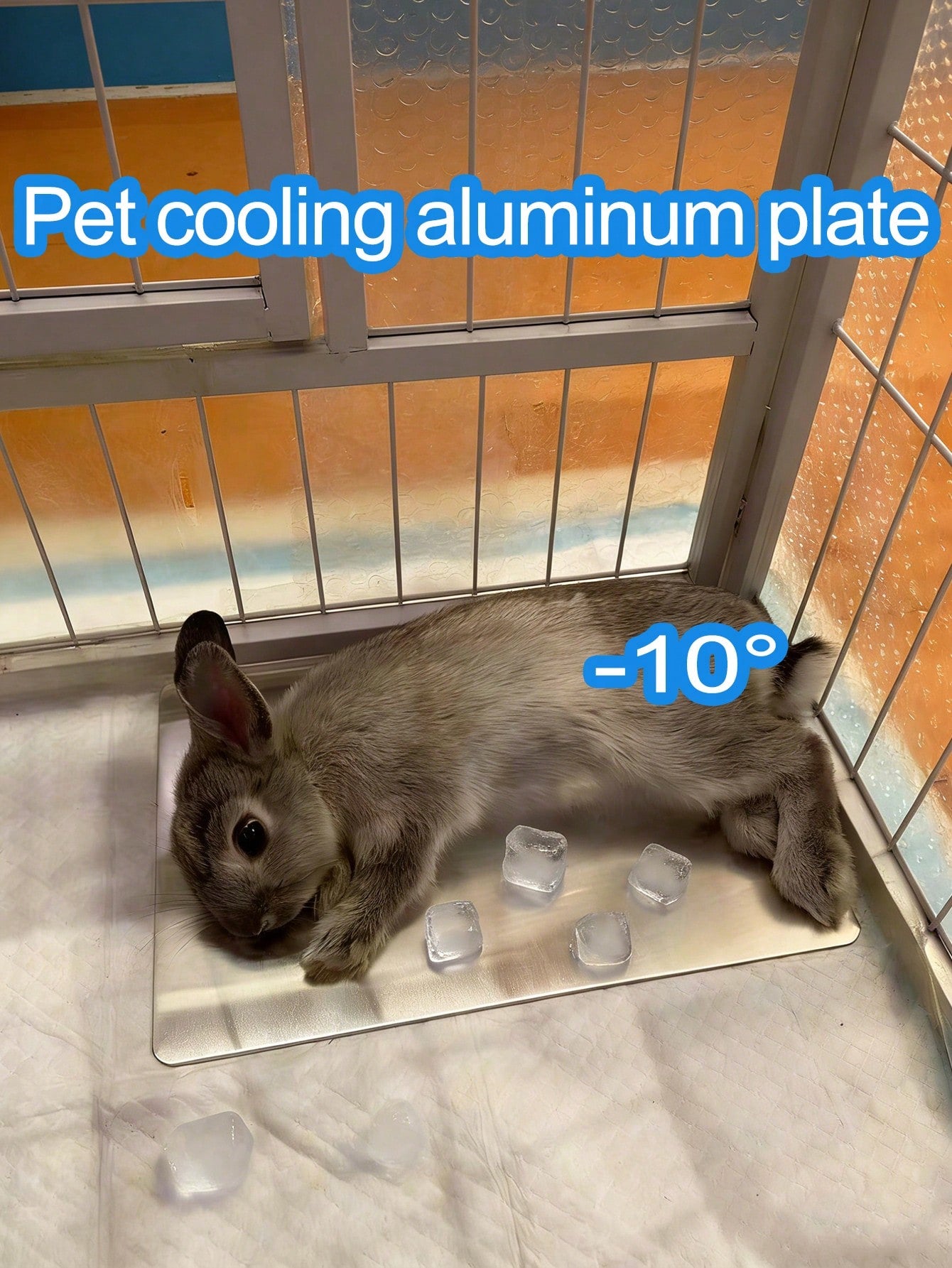 Rabbit Cooling Mat, Small Pet Hamster Heat Relief Cooling Pad, Aluminum Material, Suitable For Rabbits, Hamsters, Small Dogs/Cats, Effective Cooling, Summer Rabbit Lying Mat, Dog/Cat Cooling Product, Summer Pet Cooling Aluminum Pad