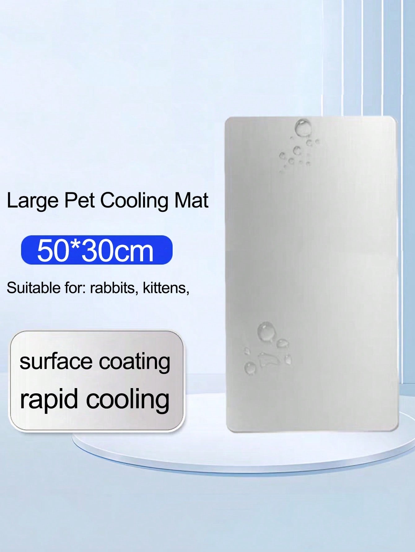 Rabbit Cooling Mat, Small Pet Hamster Heat Relief Cooling Pad, Aluminum Material, Suitable For Rabbits, Hamsters, Small Dogs/Cats, Effective Cooling, Summer Rabbit Lying Mat, Dog/Cat Cooling Product, Summer Pet Cooling Aluminum Pad