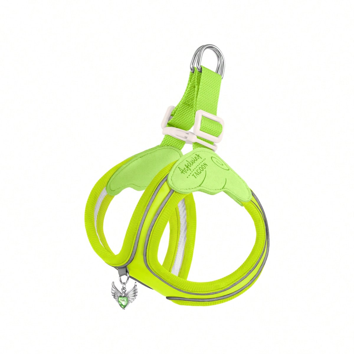 Multicolor colorblock step-in dog harness made of polyester breathable mesh with reflective safety details for small dogs and cats