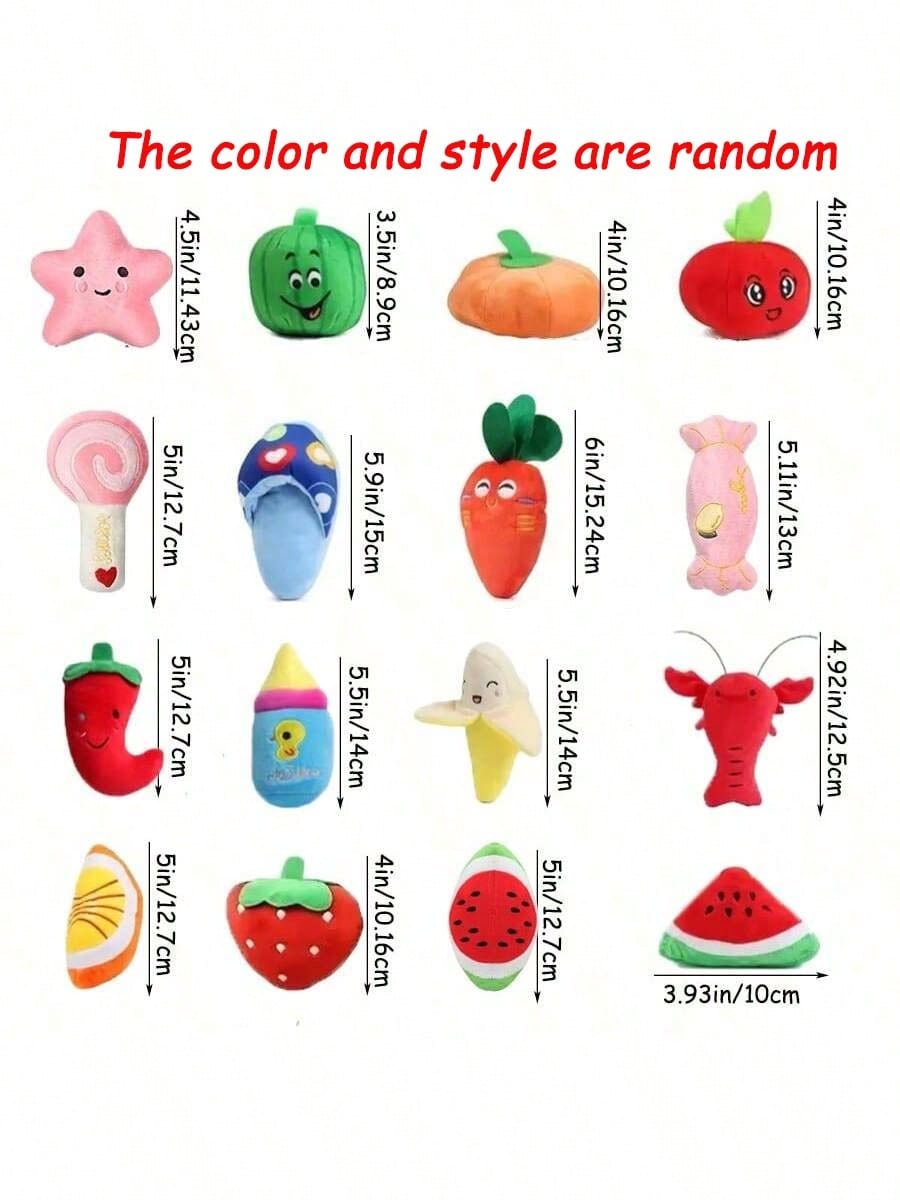 10pcs Random Color & Style Plush Dog Toys Combination, Pet TPR Knotted Toys Combination, Dog Chew Squeaky Toys Combination, Teeth Cleaning Knotted Toys Combination, Suitable For Medium & Small Dogs
