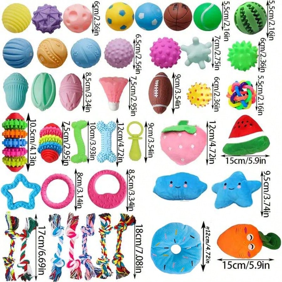 10pcs Random Color & Style Plush Dog Toys Combination, Pet TPR Knotted Toys Combination, Dog Chew Squeaky Toys Combination, Teeth Cleaning Knotted Toys Combination, Suitable For Medium & Small Dogs