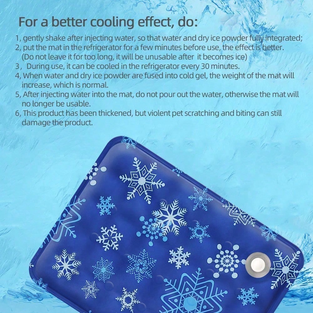 Premium Pet Cooling Mat, Pressure-Activated Self-Cooling Gel Pad With Dry Ice Crystal Technology, Scratch And Bite Resistant Cooling Bed, Washable Durable Mat, Suitable For Dog Cages, Floors, Sofas, Cars And Outdoors, Fits All Dog Breeds