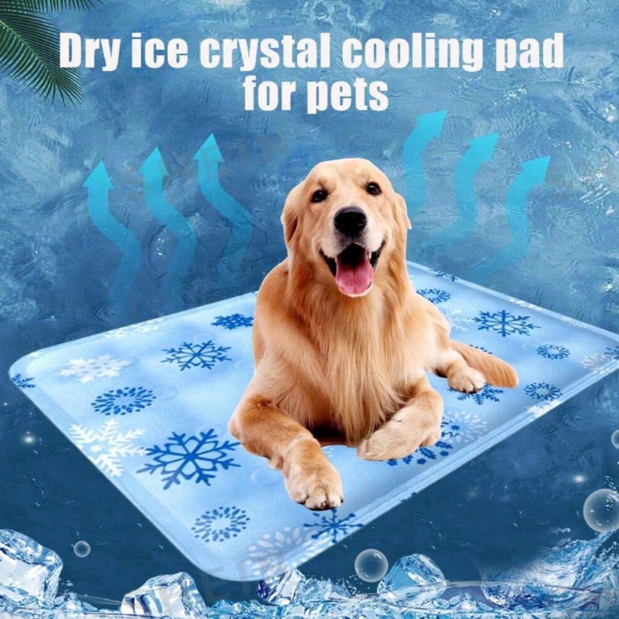 Premium Pet Cooling Mat, Pressure-Activated Self-Cooling Gel Pad With Dry Ice Crystal Technology, Scratch And Bite Resistant Cooling Bed, Washable Durable Mat, Suitable For Dog Cages, Floors, Sofas, Cars And Outdoors, Fits All Dog Breeds
