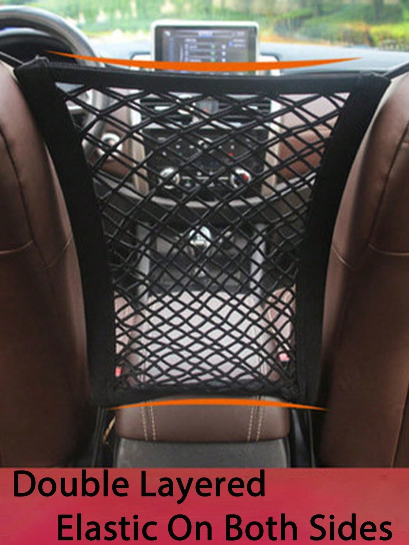 Car Pet Barrier Net, Pet Isolation Net With Safety Pouch And Expandable Storage Bag, Suitable For Sedan & SUV, Easy Installation, Driving By Isolating Children And Pets