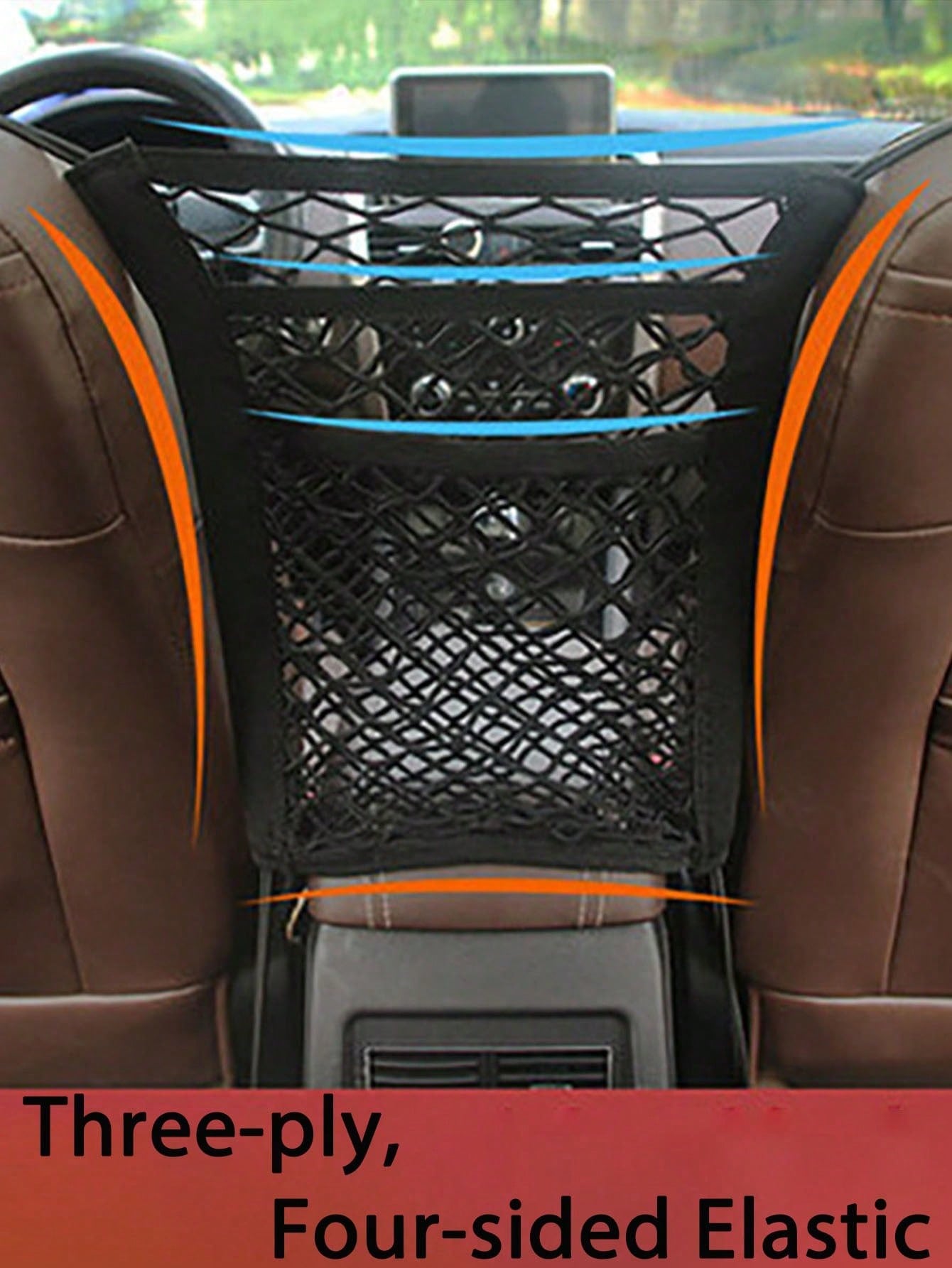 Car Pet Barrier Net, Pet Isolation Net With Safety Pouch And Expandable Storage Bag, Suitable For Sedan & SUV, Easy Installation, Driving By Isolating Children And Pets