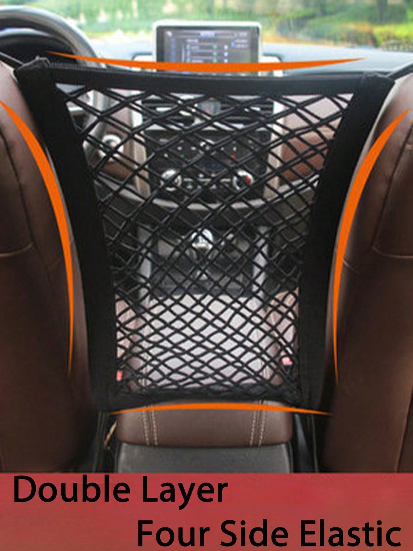Car Pet Barrier Net, Pet Isolation Net With Safety Pouch And Expandable Storage Bag, Suitable For Sedan & SUV, Easy Installation, Driving By Isolating Children And Pets