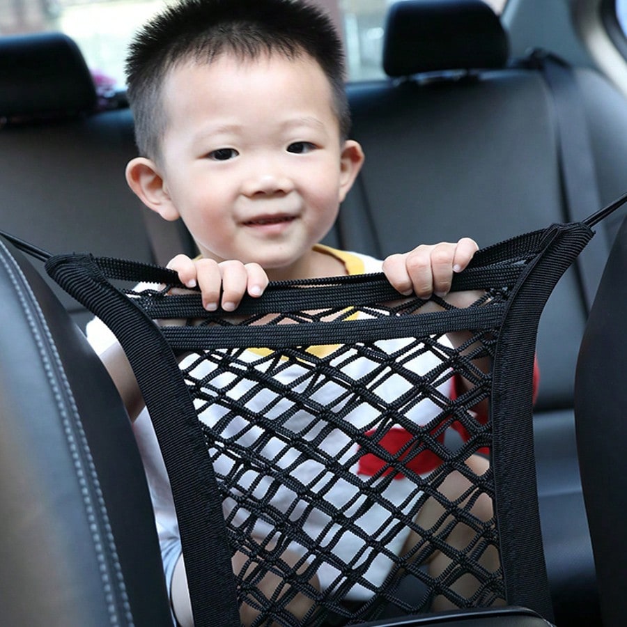 Car Pet Barrier Net, Pet Isolation Net With Safety Pouch And Expandable Storage Bag, Suitable For Sedan & SUV, Easy Installation, Driving By Isolating Children And Pets