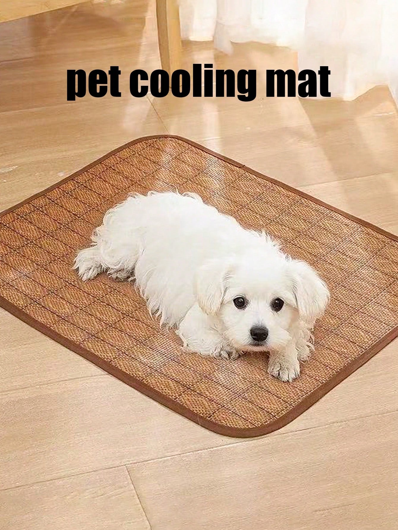 Multicolor woven PP pet cooling mat and summer ice pad for dogs and cats