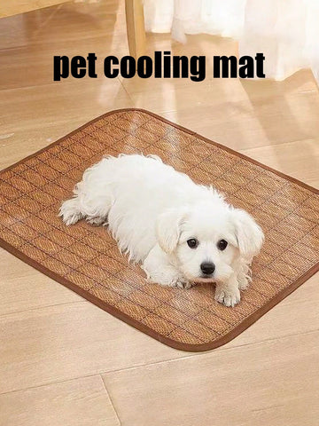 Multicolor woven PP pet cooling mat and summer ice pad for dogs and cats