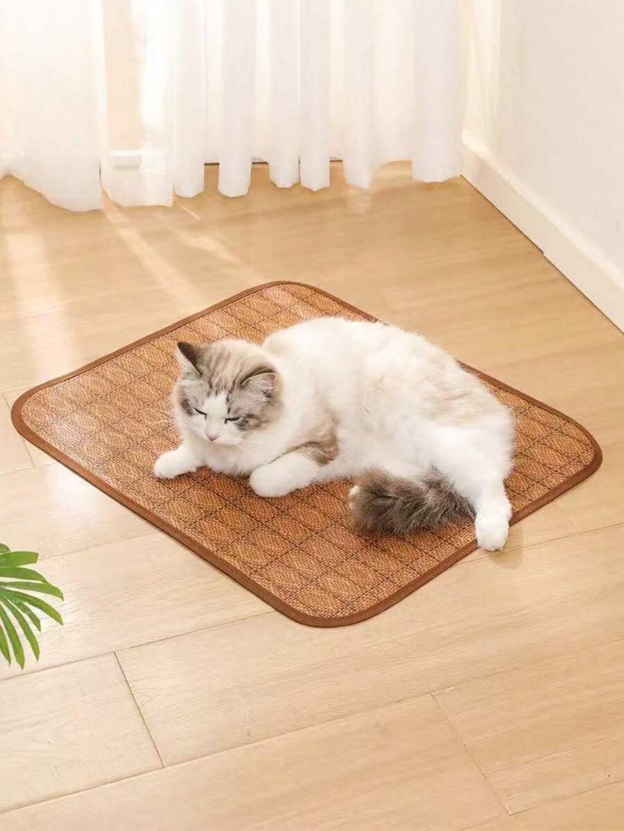 Multicolor woven PP pet cooling mat and summer ice pad for dogs and cats