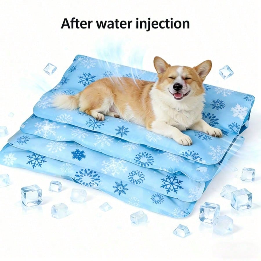 Premium Pet Cooling Mat, Pressure-Activated Self-Cooling Gel Pad With Dry Ice Crystal Technology, Scratch And Bite Resistant Cooling Bed, Washable Durable Mat, Suitable For Dog Cages, Floors, Sofas, Cars And Outdoors, Fits All Dog Breeds