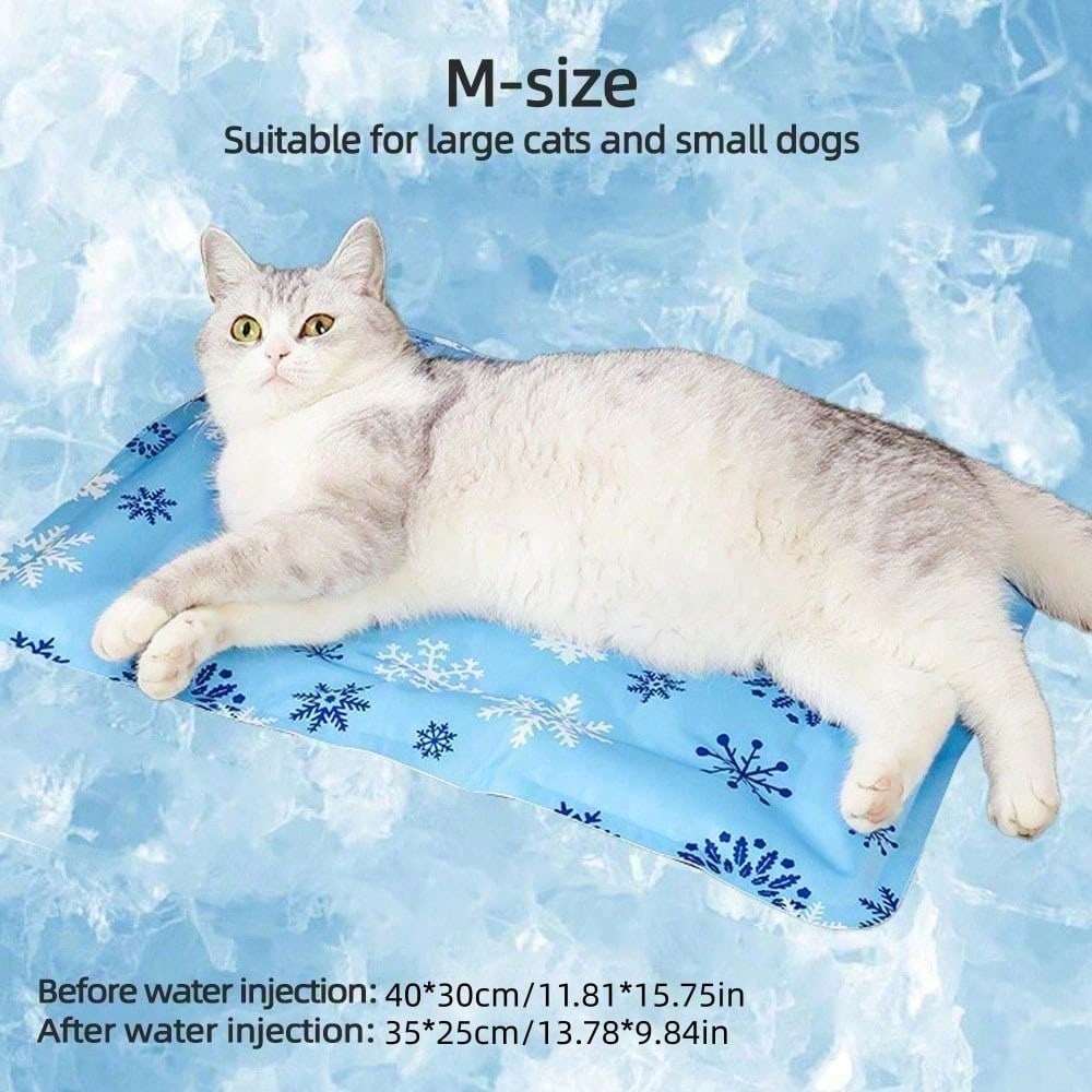 Premium Pet Cooling Mat, Pressure-Activated Self-Cooling Gel Pad With Dry Ice Crystal Technology, Scratch And Bite Resistant Cooling Bed, Washable Durable Mat, Suitable For Dog Cages, Floors, Sofas, Cars And Outdoors, Fits All Dog Breeds