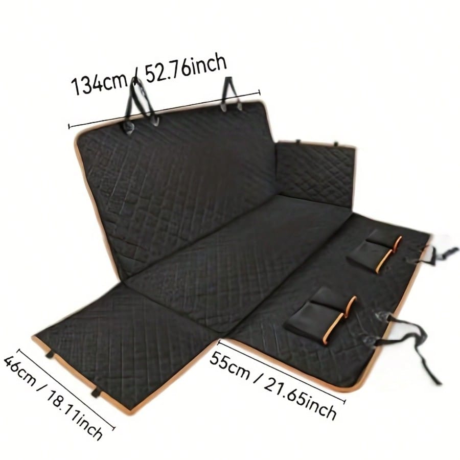 LocalDog Car Seat Cover For Back Seat, Waterproof Seat Protector Scratchproof Pet Hammock With 4 Pockets Side Flaps, Washable Non-Slip Rear Seat Protection For Cars Trucks And SUVs