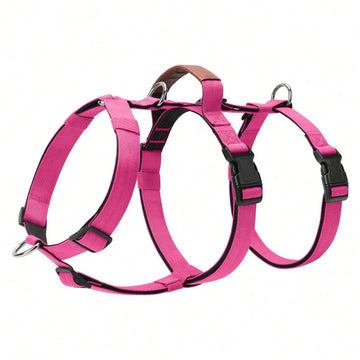Heavy Duty Escape-Proof Dog Harness Leash For Large Dogs, Summer, 3-Strap Safety Design With Soft Nylon Padding, Suitable For Long-Bodied Breeds, Durable Nylon Material, Ideal For Walking, Training Breeds Like Dalmatians And Strong Pullers