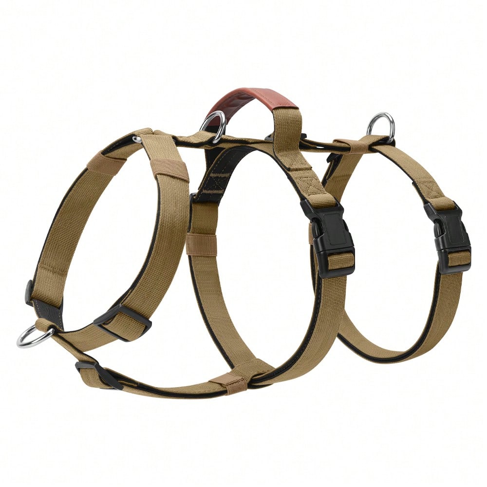 Heavy Duty Escape-Proof Dog Harness Leash For Large Dogs, Summer, 3-Strap Safety Design With Soft Nylon Padding, Suitable For Long-Bodied Breeds, Durable Nylon Material, Ideal For Walking, Training Breeds Like Dalmatians And Strong Pullers