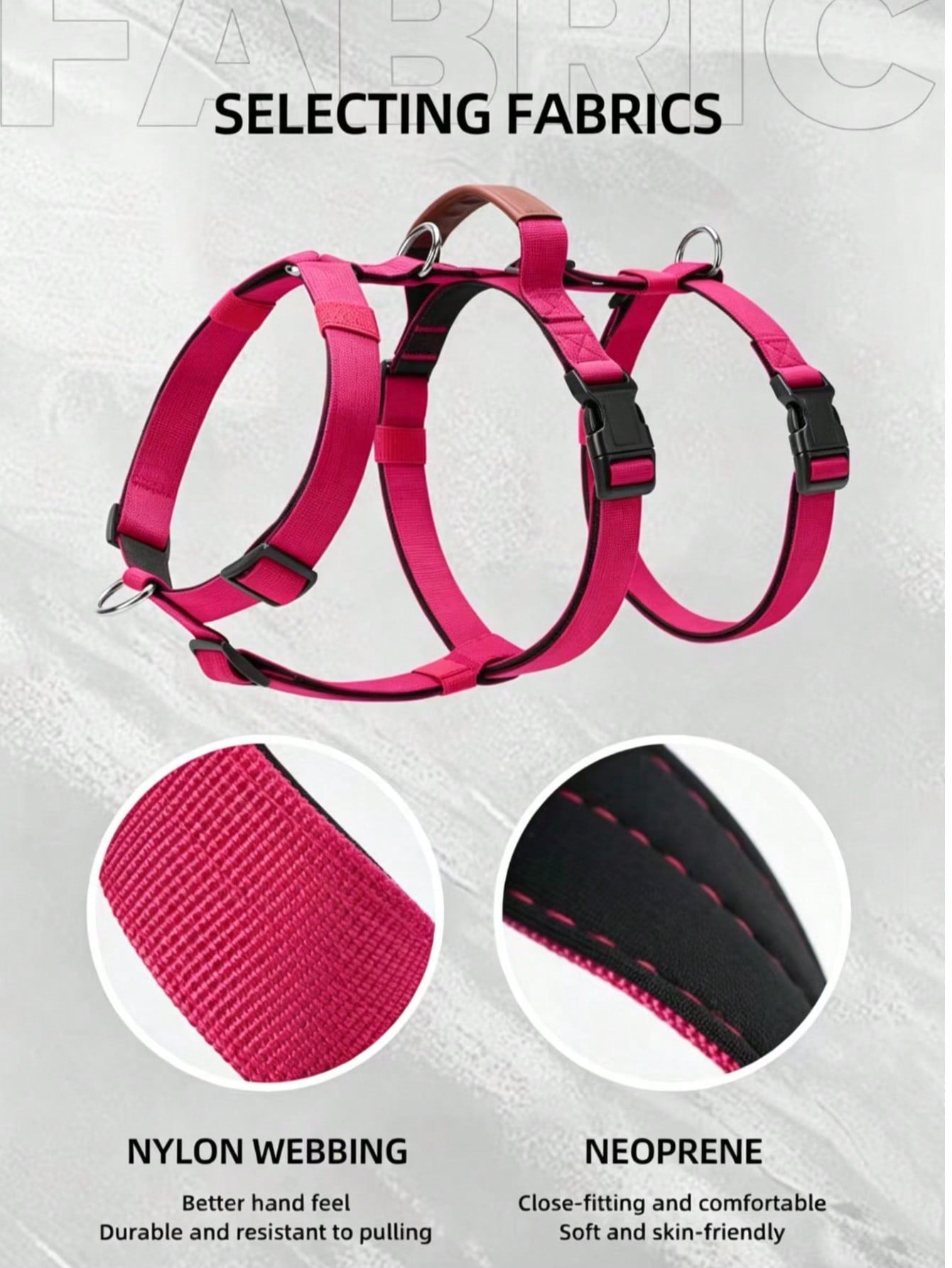 Heavy Duty Escape-Proof Dog Harness Leash For Large Dogs, Summer, 3-Strap Safety Design With Soft Nylon Padding, Suitable For Long-Bodied Breeds, Durable Nylon Material, Ideal For Walking, Training Breeds Like Dalmatians And Strong Pullers