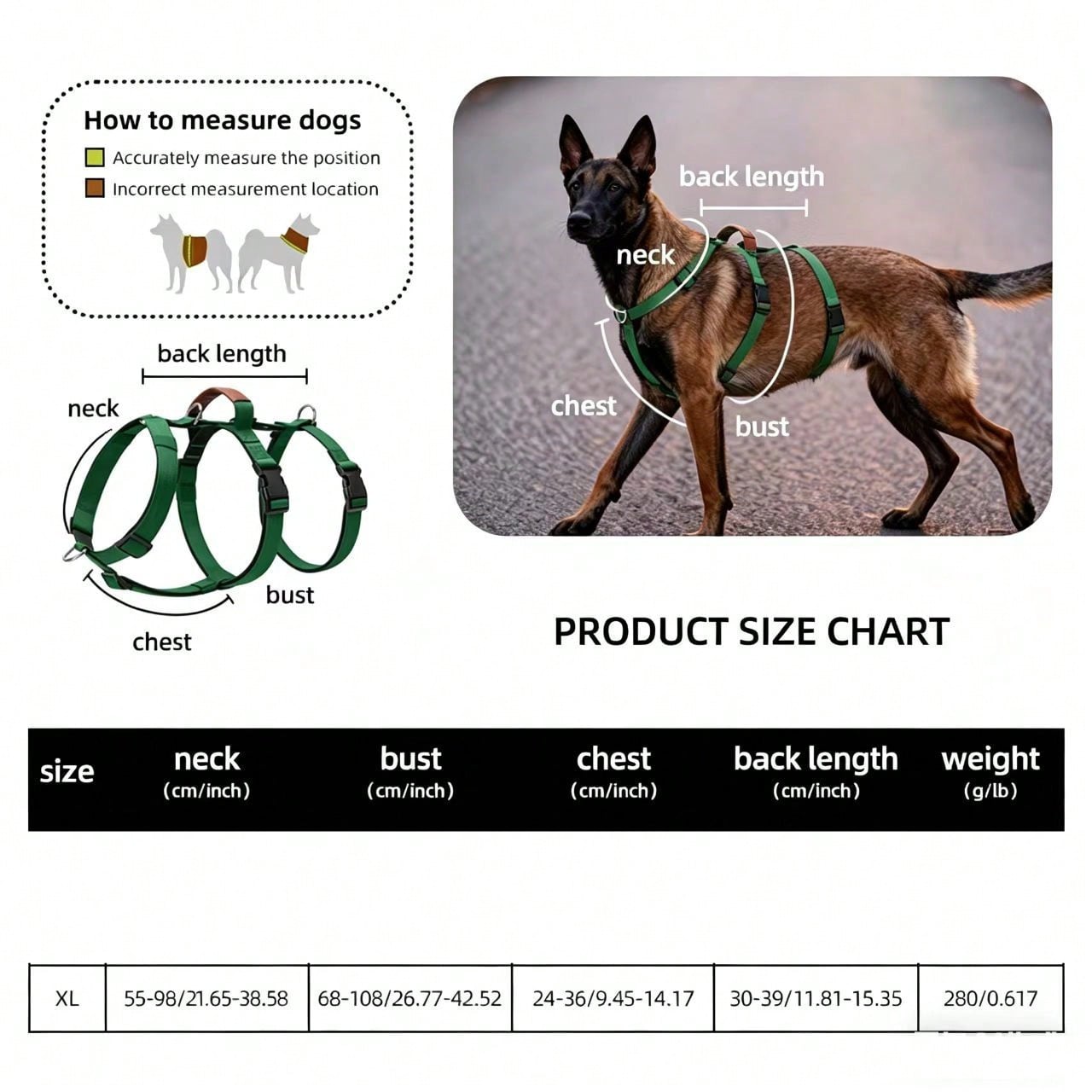 Heavy Duty Escape-Proof Dog Harness Leash For Large Dogs, Summer, 3-Strap Safety Design With Soft Nylon Padding, Suitable For Long-Bodied Breeds, Durable Nylon Material, Ideal For Walking, Training Breeds Like Dalmatians And Strong Pullers