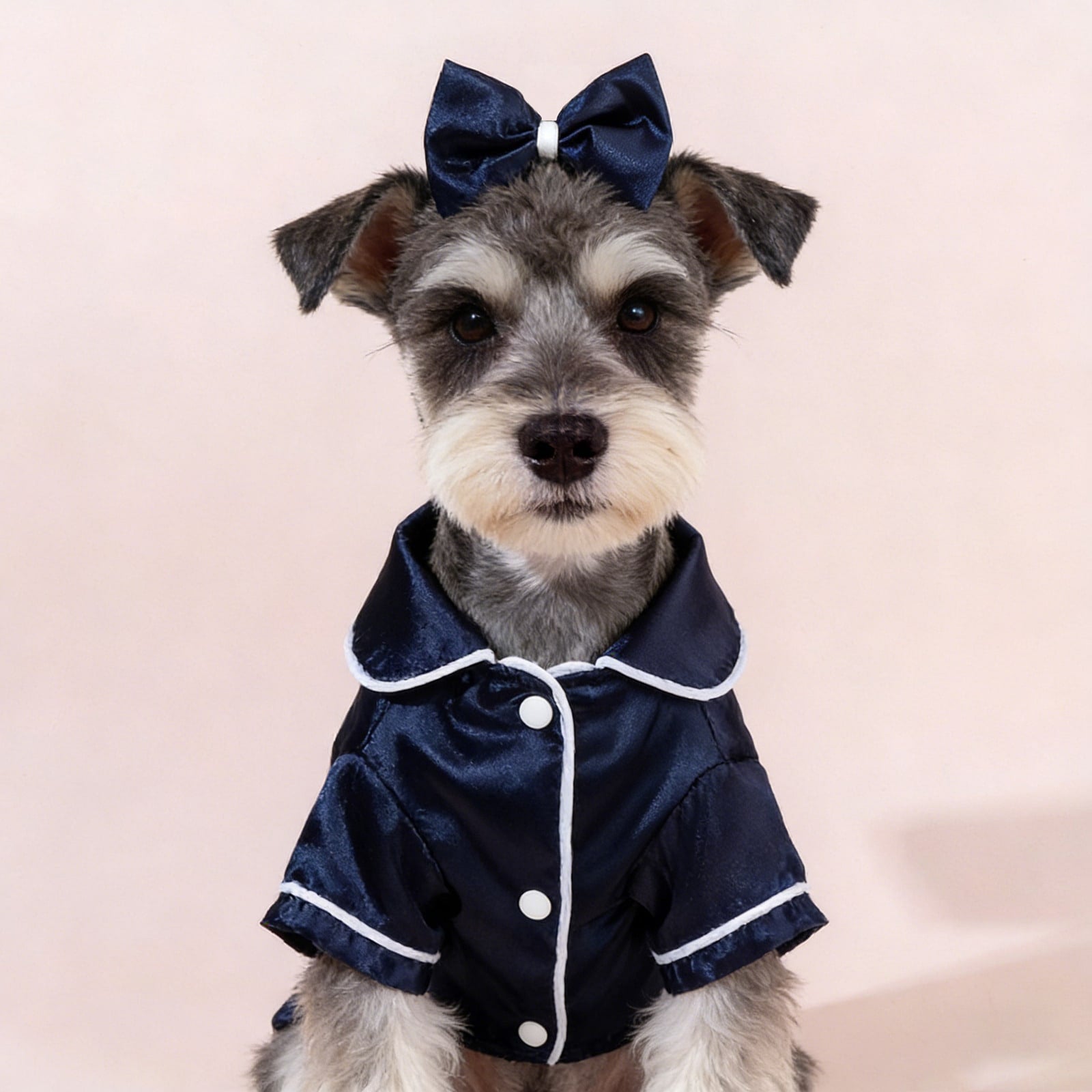 1 Set Satin Sleepwear & Loungewear, Peter Pan Collar Pet Dress, Lace Peter Pan Collar Warm Thickened Woolen Pet Dress For Dogs & Cats
