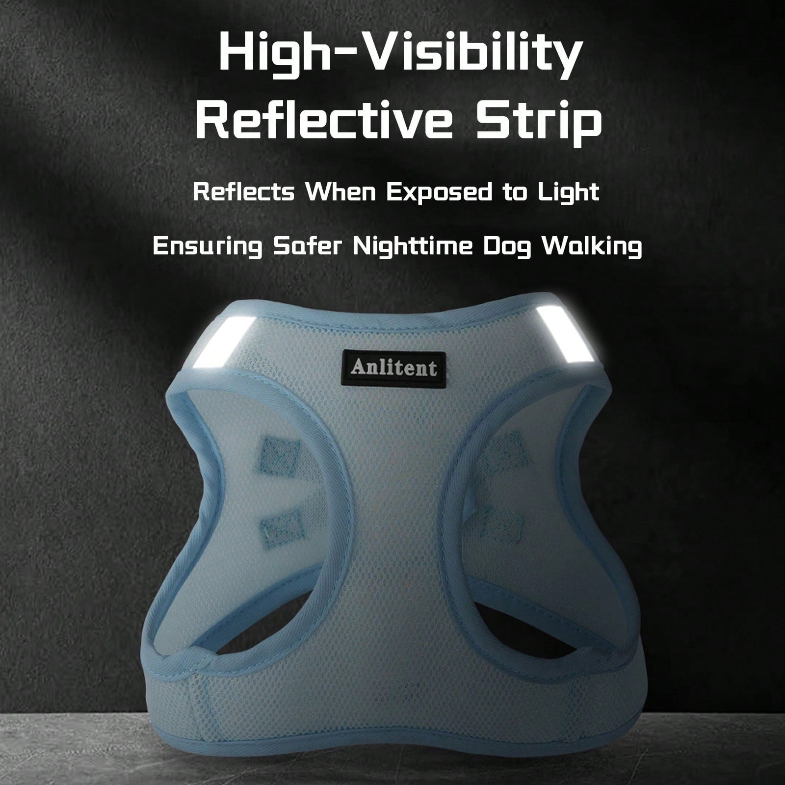 Colorblock reflective no-pull pet harness and 1.5m leash set for cats and small to medium dogs, featuring adjustable straps, breathable mesh, and anti-escape vest design.