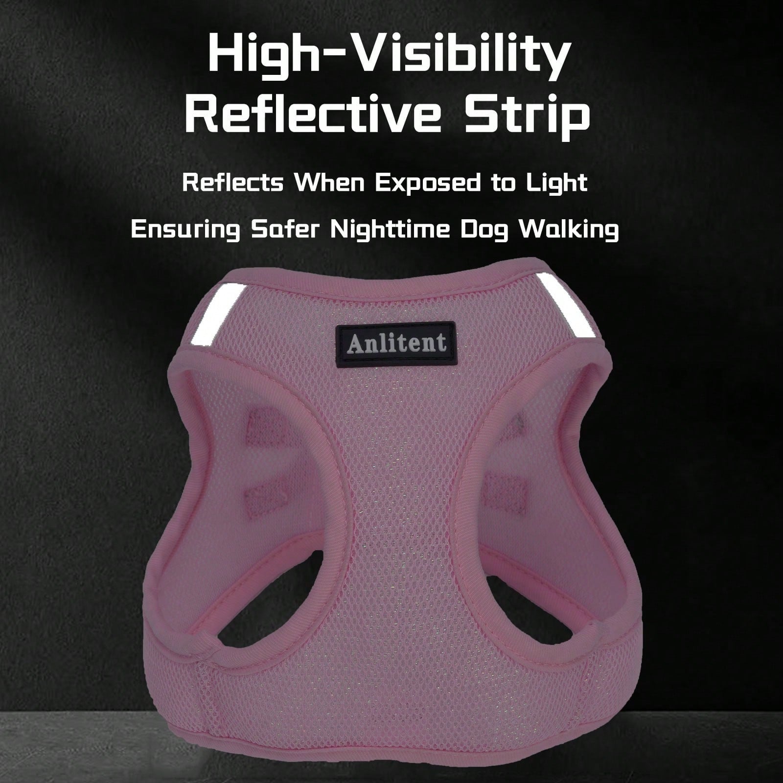 Colorblock reflective no-pull pet harness and 1.5m leash set for cats and small to medium dogs, featuring adjustable straps, breathable mesh, and anti-escape vest design.