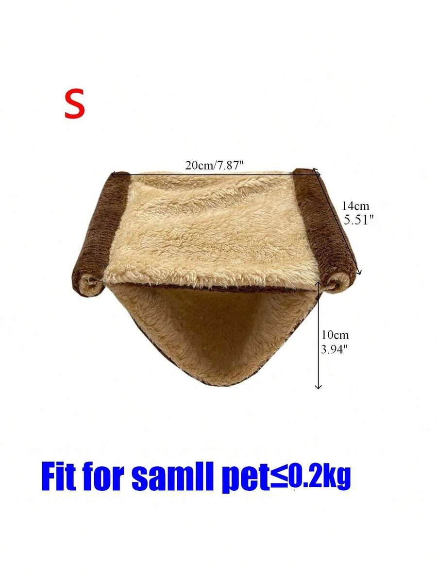 Multicolor soft coral fleece hanging hammock bed designed for hamsters, sugar gliders, and small pets