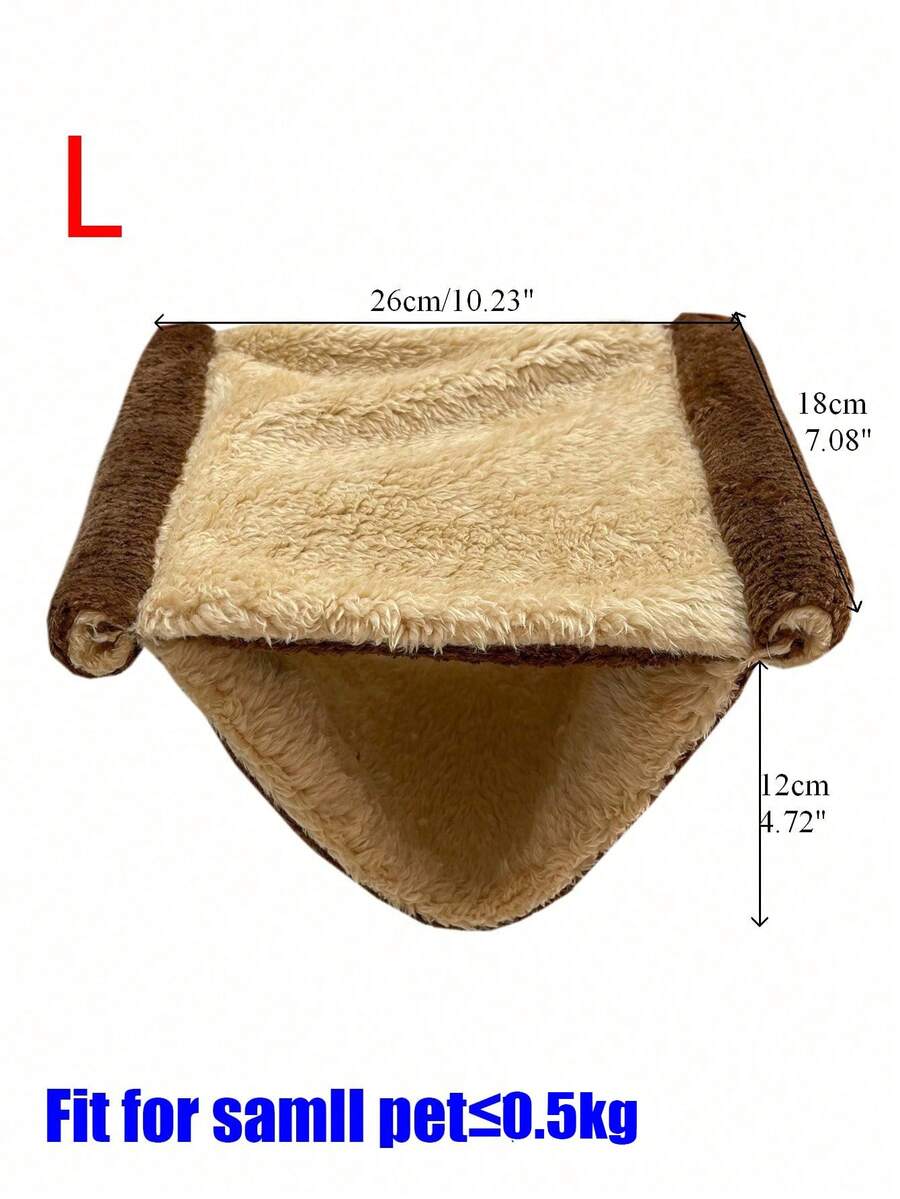 Multicolor soft coral fleece hanging hammock bed designed for hamsters, sugar gliders, and small pets