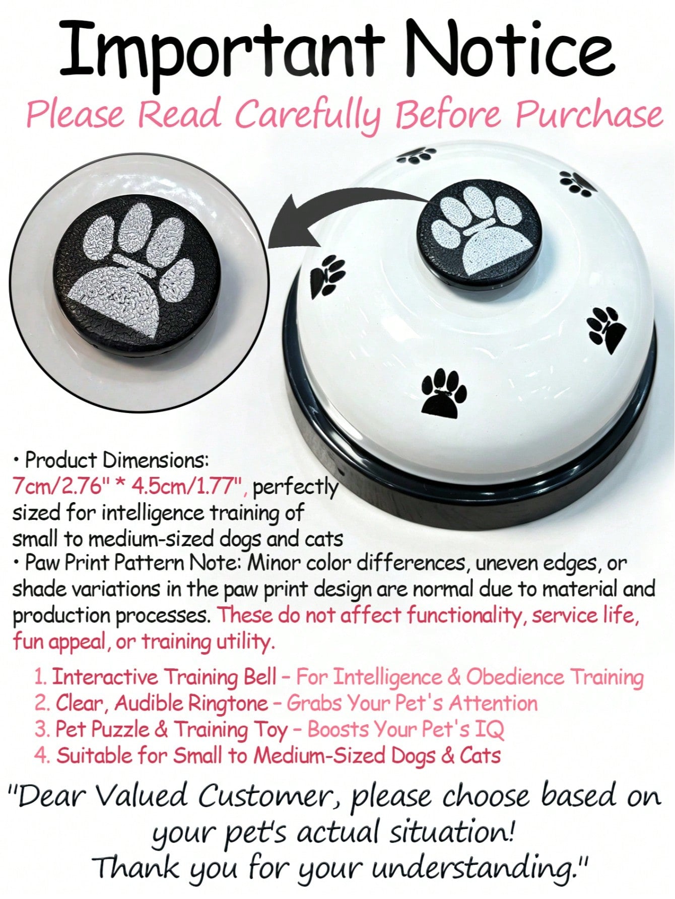 1 Set Pet Training Bells, Dog Potty Training And Outdoor Communication Bells, Dog Agility Training Interactive Toys